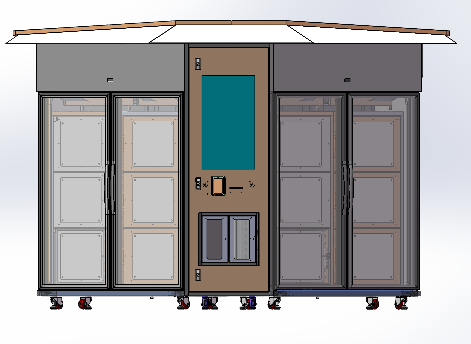 Outdoor Flower Vending Machine with Canopy